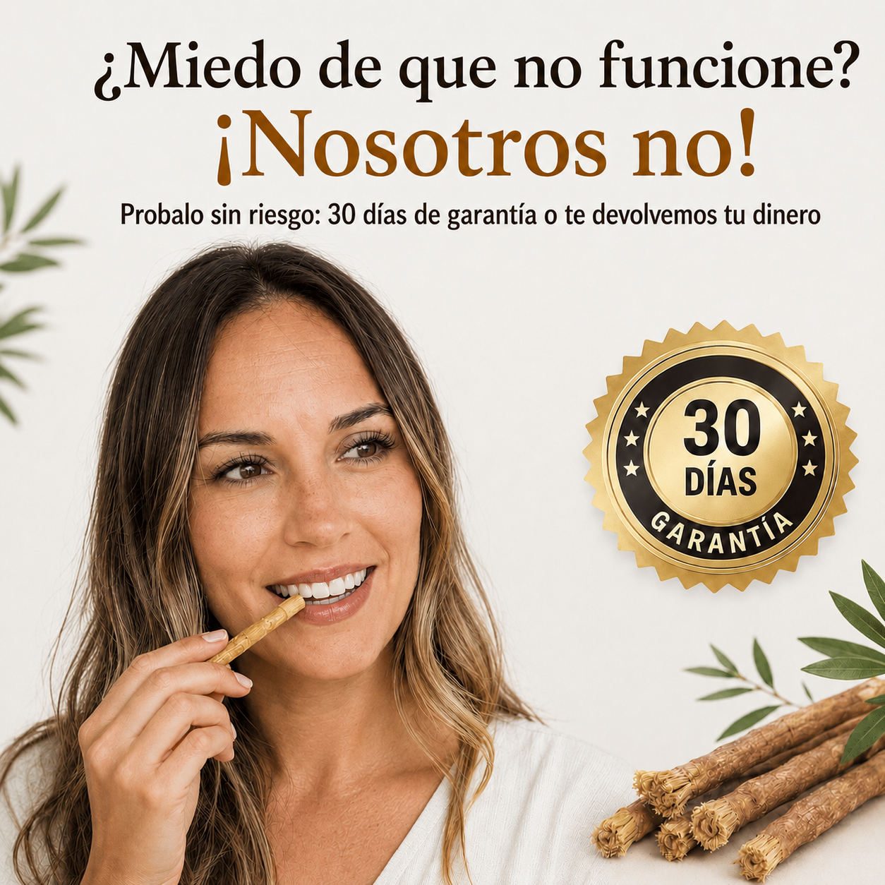 Cepillo Natural Miswak — Blanquea, Limpia y Refresca sin Químicos